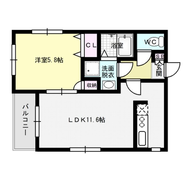 クレッシェンド空港前 間取り