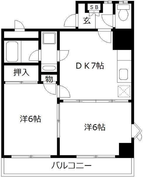 ※室内写真は同物件別部屋引用・現状優先です。 メゾンドールヨコヤマ 間取り図