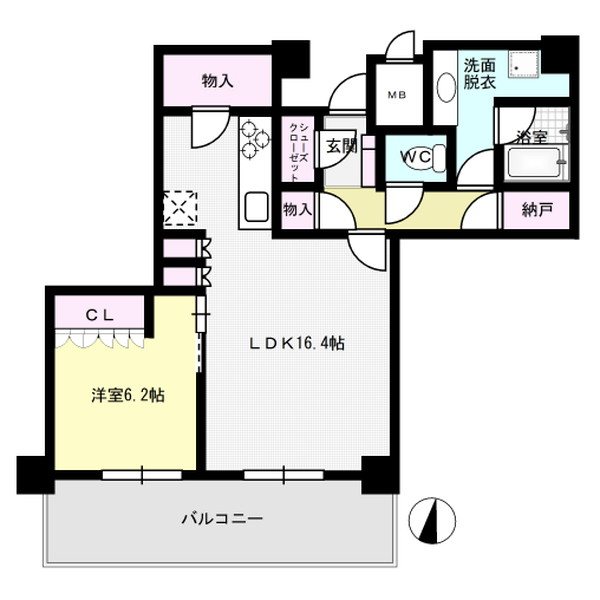 プレミスト天神赤坂タワー 1608号室 間取り