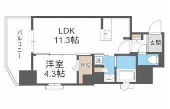 ※室内写真は同物件別部屋引用・現状優先です。 エンクレスト天神TERRACE 間取り図