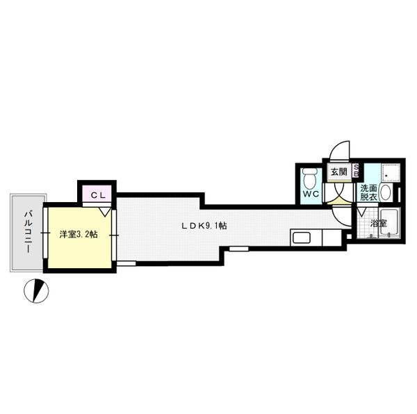アパルトマン昭南町 102号室 間取り