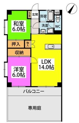 リーベンハイム室見 間取り