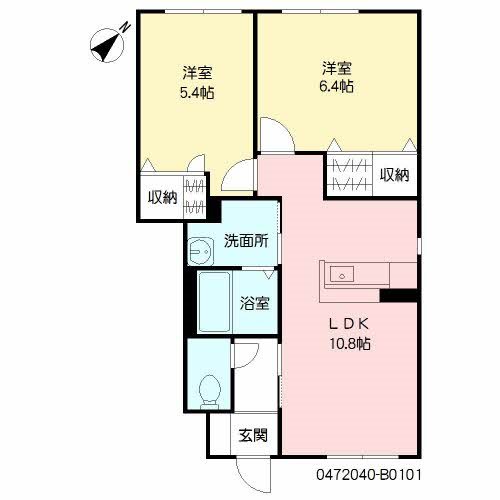 ソレイユⅡ 101号室 間取り