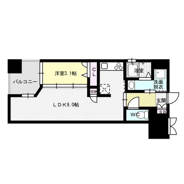 ロールベール博多駅前 間取り