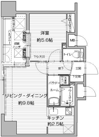 アクタス渡辺通パークシティ  間取り
