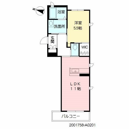 ベレオ南福岡プレミール 201号室 間取り