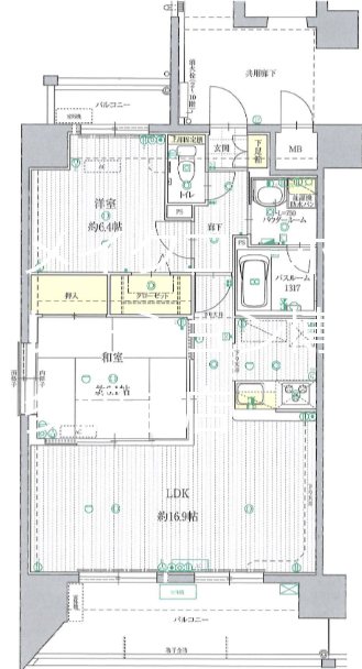 間取り アトラスアルファーノ箱崎 間取り図