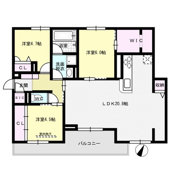 メゾンココル 201号室 間取り
