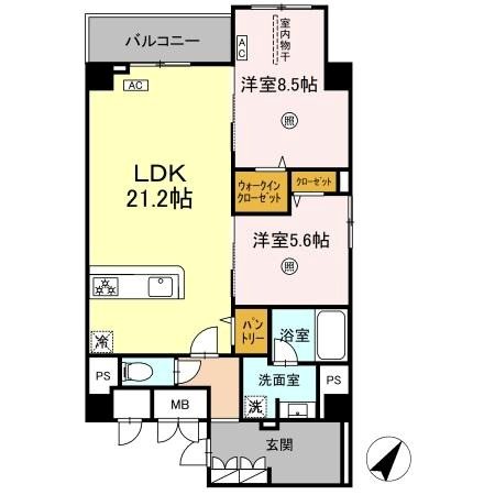 Kyokuyouモダンベース天神 間取り