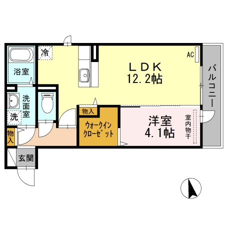 D-room西新 間取り