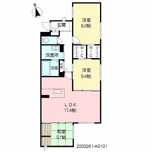 間取り Residential Park Hirao 間取り図