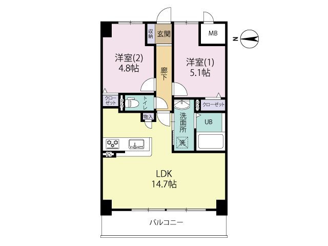 間取り エルグランド博多の杜 間取り図