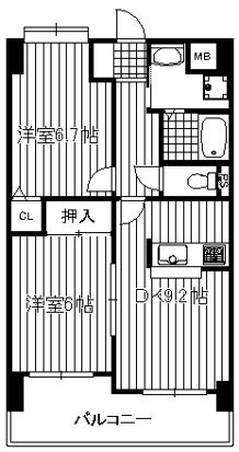 グランカーザ・エテシア 1206号室 間取り