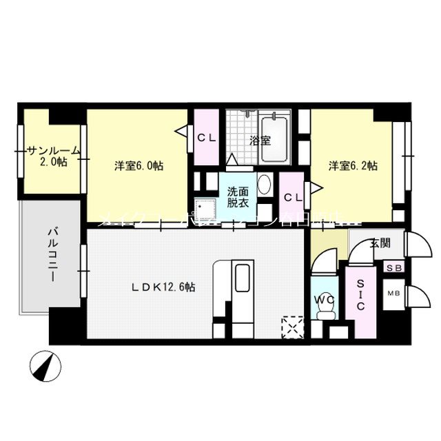 間取り BLESS南福岡駅前 間取り図