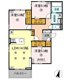 D-room美野島 301号室 間取り