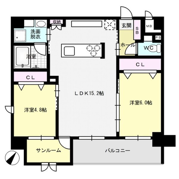 Abelia Granz 203号室 間取り