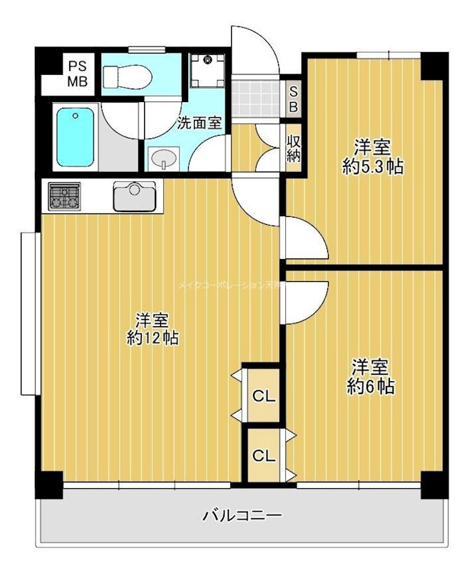 ダイアパレス野間 間取り