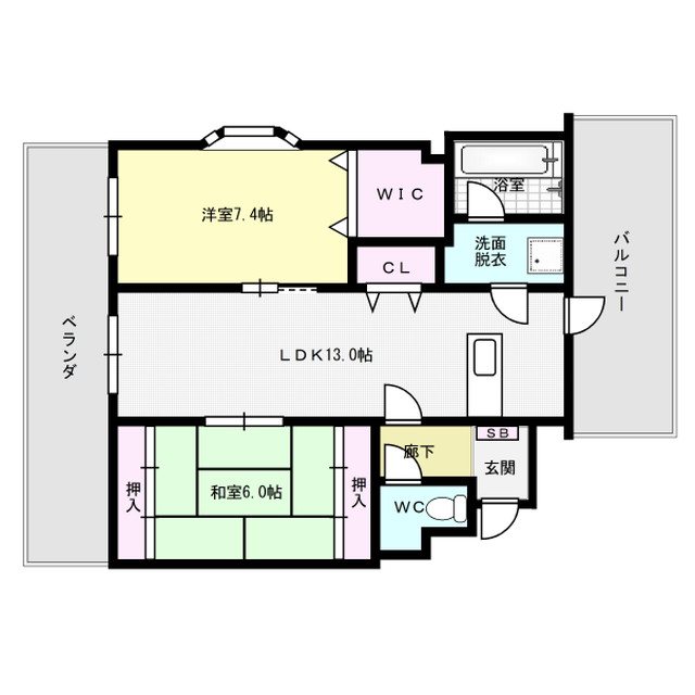 ※間取り反転 メモリープラザあかしや 間取り図