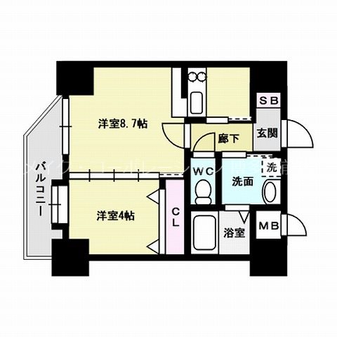間取り ネストピア博多駅前 間取り図