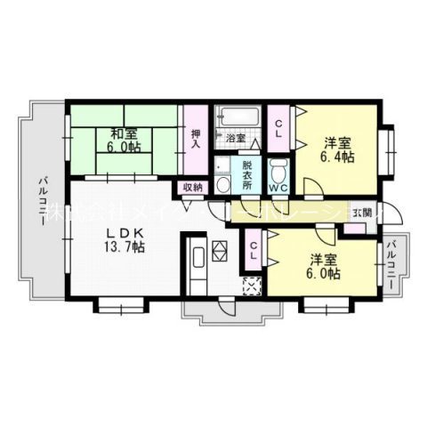ヴィルヌーブ 間取り