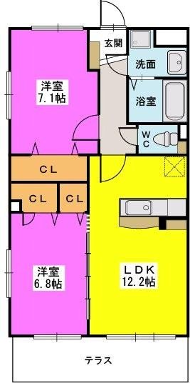ソシア　ハイネスⅡ 間取り