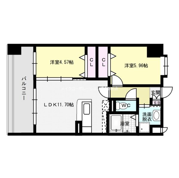 セゾンドール貝塚 間取り図