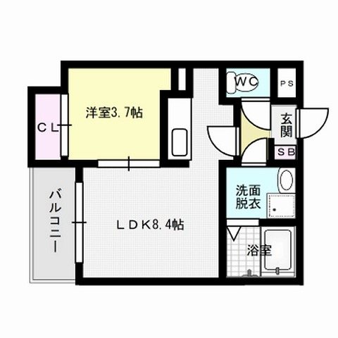 エレガンテブリッサ姪浜駅南 間取り
