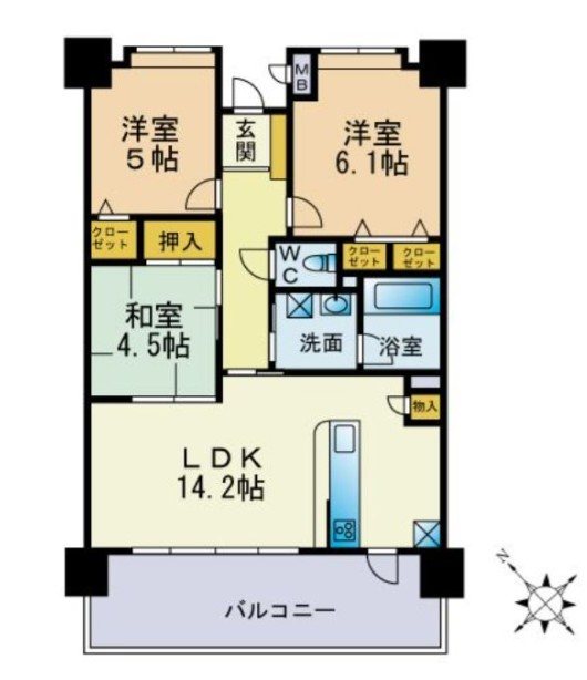ロイヤルマンション博多 間取り