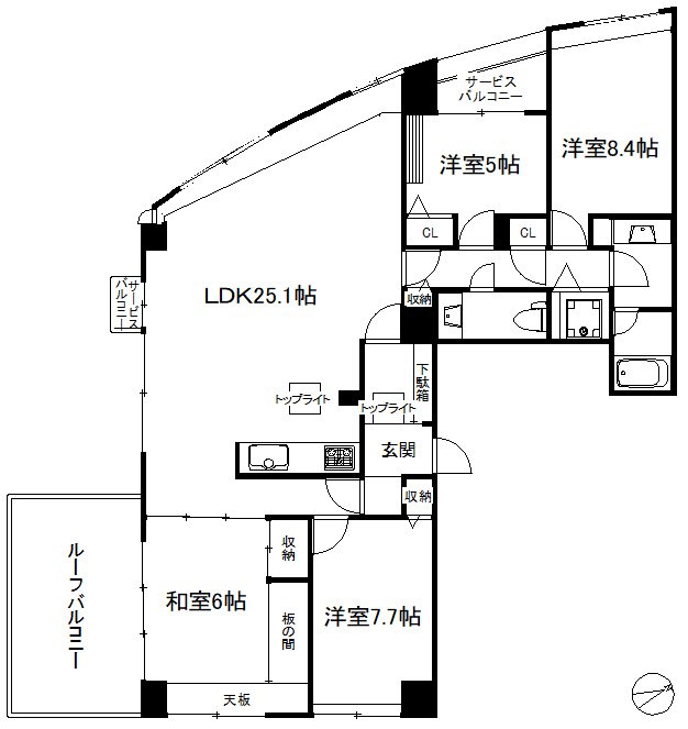 間取り ネクサスシーサイド百道Ⅱ 間取り図