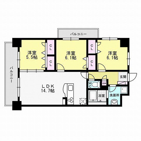 ラフェリアーナ城南 間取り図