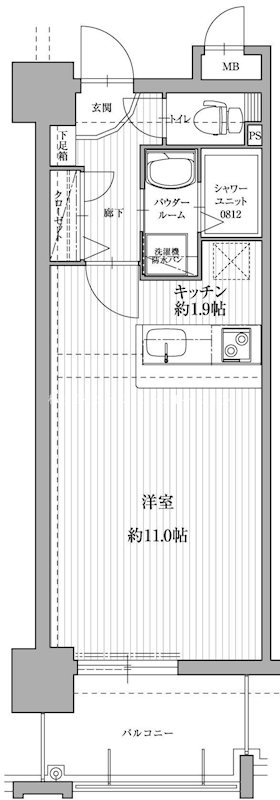 アクタス天神セントラルタワーⅡ 間取り
