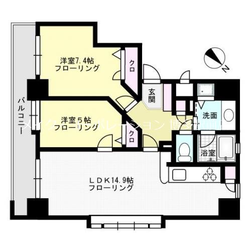 アーサー博多ツインコート 間取り