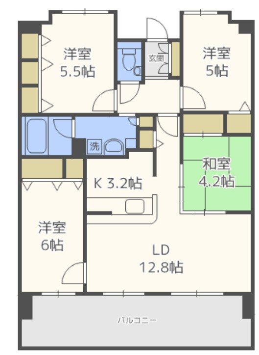 間取り ロイヤルマンション博多 間取り図
