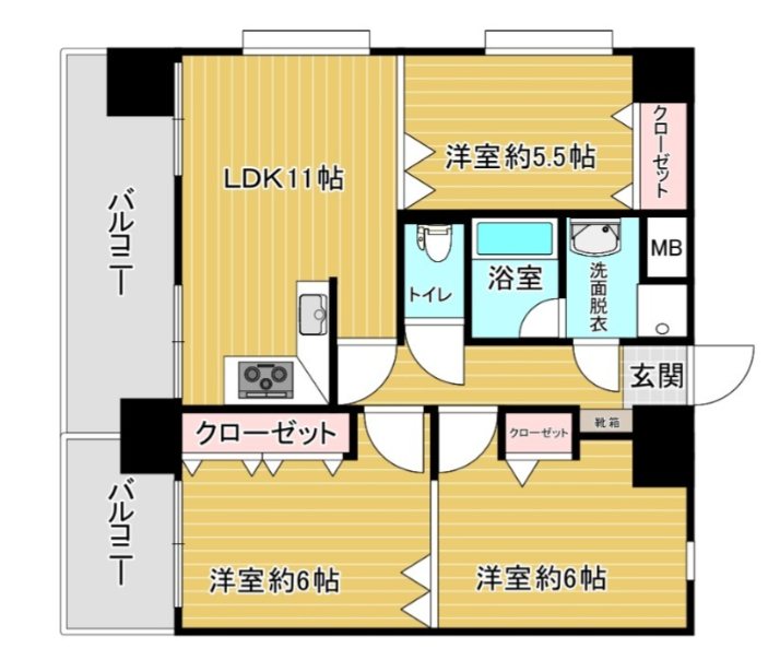 リファレンス東公園Ⅱ 間取り