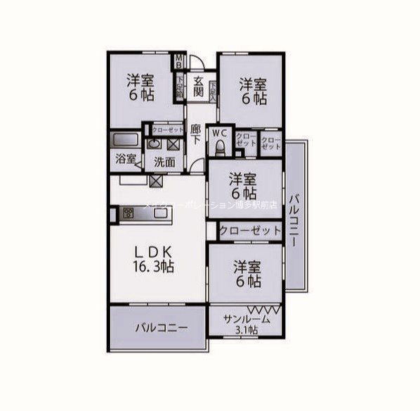 Le parterre 城南  間取り