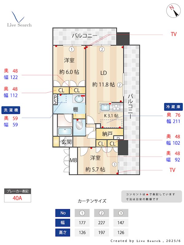 RJRプレシア天神サウス 間取り