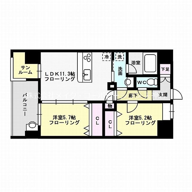 間取り バルセロナ薬院 間取り図