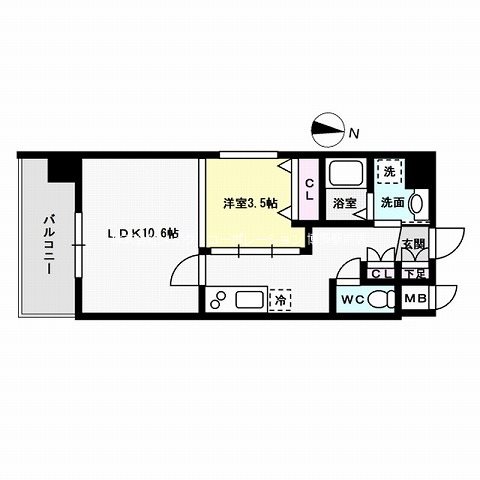 ※別部屋写真参考 Renoas HAKATA 間取り図
