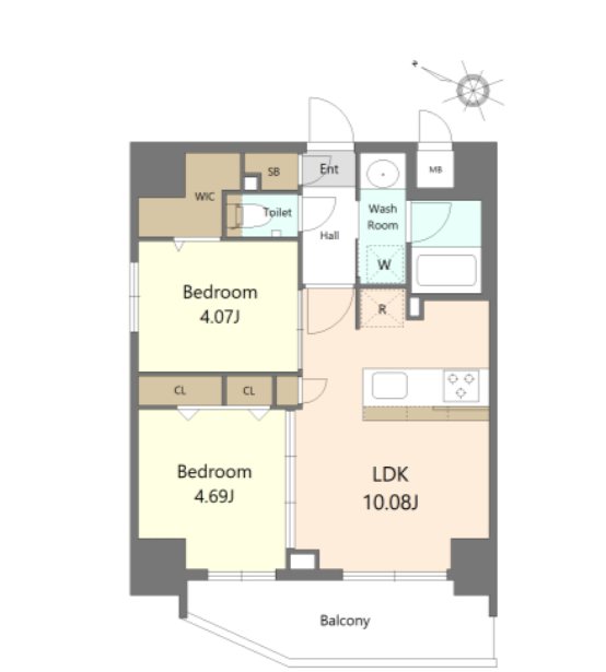 S-RESIDENCE薬院aureate 間取り