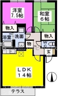 エクセラン 101号室 間取り