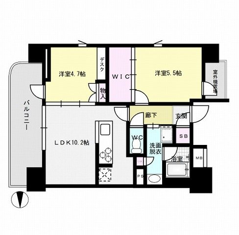 ライオンズミレス西新 間取り