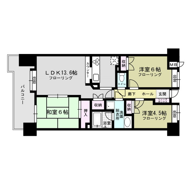 西公園チェリーマンション  間取り