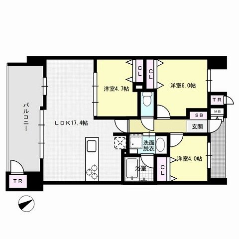 S-RESIDENCE愛宕SOUTH 間取り