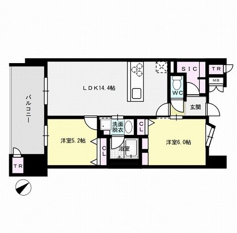 S-RESIDENCE愛宕SOUTH 間取り