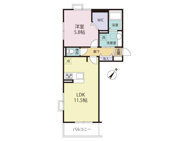 D-room東光寺 203号室 間取り