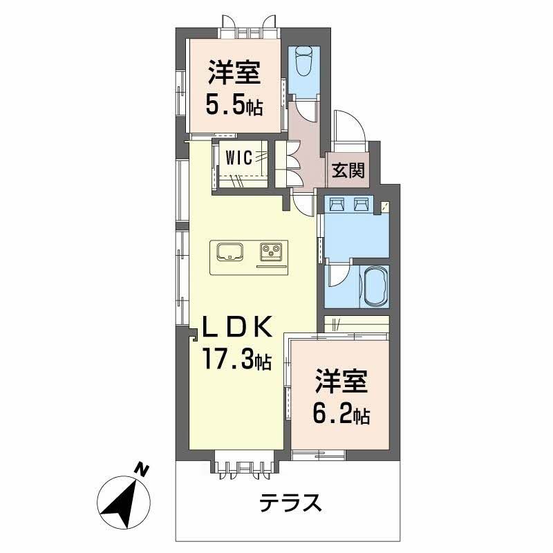 ディアス白金 102号室 間取り