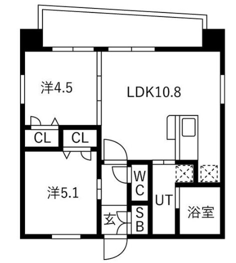 プレスタイル箱崎ステーション 間取り