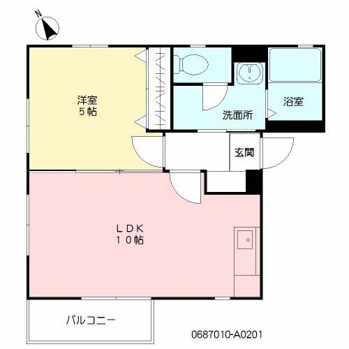 ソレール・メゾン南福岡A棟 201号室 間取り
