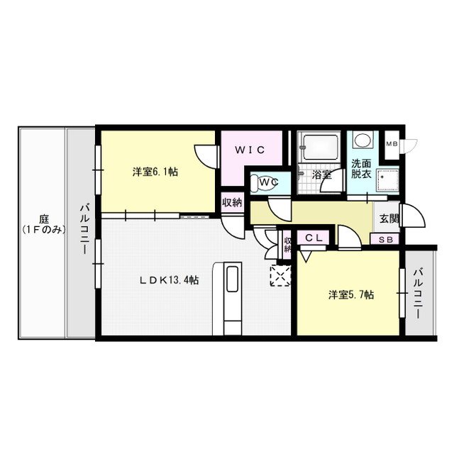 TOWAⅡ 501号室 間取り
