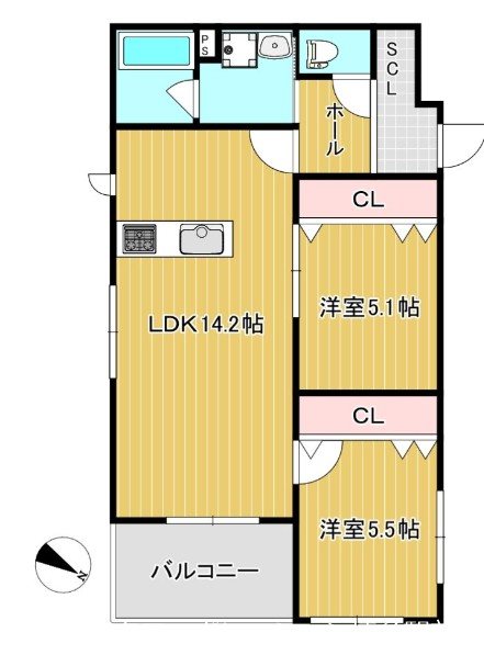 BigLuck城南 間取り